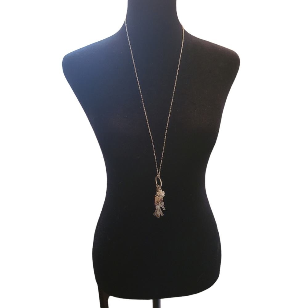 Paris themed charm necklace